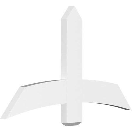 Ekena Millwork Bellingham Architectural Grade PVC Gable Bracket, 48"W x 28"H x 2"D x 6"F, 14/12 Pitch GBP048X28X0206BEL00